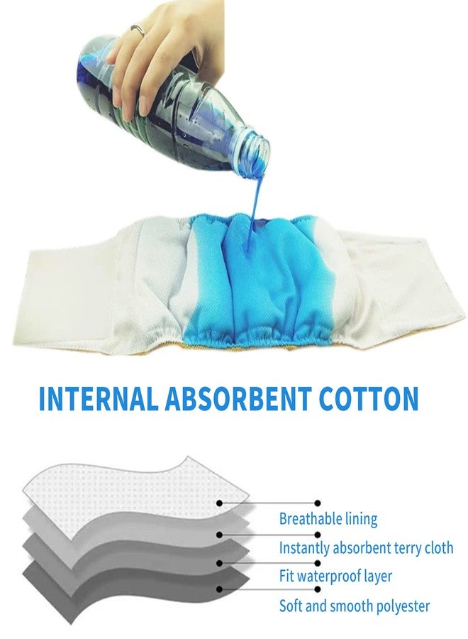 Qpets® 2 Pcs Pet Waterproof Breathable Reusable Dog Diaper for Male Dog Female Dog Absorbption Cotton Pad Comfort Reusable Doggy Diapers for Dog, Puppy(M,Recommended Waist 16''-20'') - Image 4